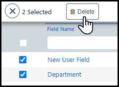 User Defined Fields